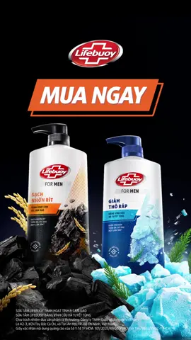 SỮA TẮM LIFEBUOY DÀNH CHO NAM GIỚI | THAN HOẠT TÍNH & CÁM GẠO Da nam giới thường tiết nhiều dầu do tuyến bã nhờn hoạt động mạnh hơn da nữ giới. Nếu làn da không được làm sạch đúng cách, lượng dầu thừa và bụi bẩn có thể gây bít tắc lỗ chân lông, dẫn đến tình trạng mụn và cảm giác nhờn rít khó chịu trên da.  Sữa tắm Lifebuoy Than Hoạt Tính & Cám Gạo MỚI được thiết kế phù hợp với làn da nam giới – với công thức giúp làm sạch sâu bụi bẩn, vi khuẩn và bã nhờn từ sâu trong lỗ chân lông, mang lại cảm giác da sạch nhờn rít chỉ sau một lần tắm*.  #LifebuoyVietnam #LifebuoyMen #SạchHếtMình #SốngHếtMình #HợpTácCùngUnilever