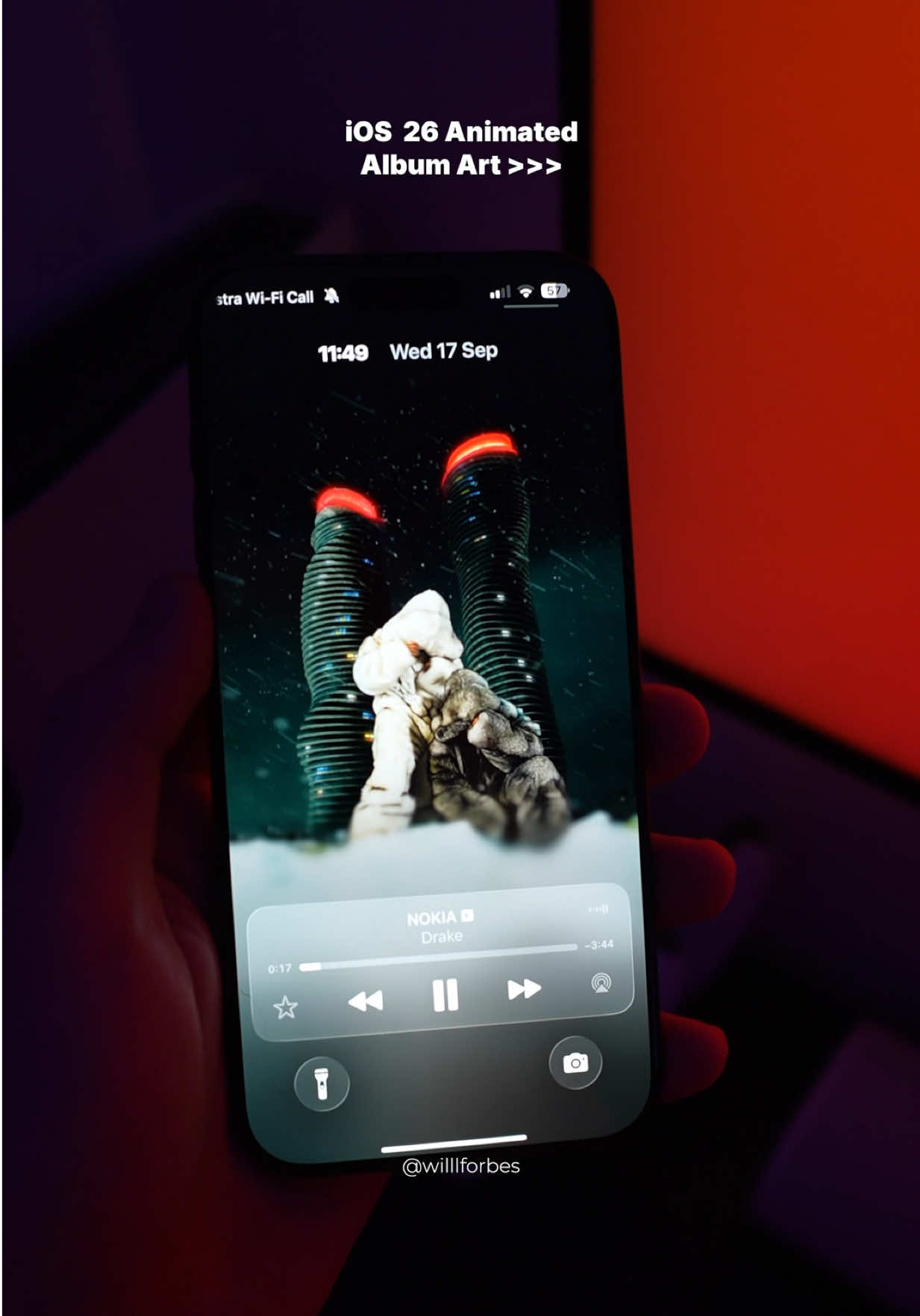 Loving iOS 26 so far! #apple #ios26 #iphone #animatedalbumcover #willlforbes 