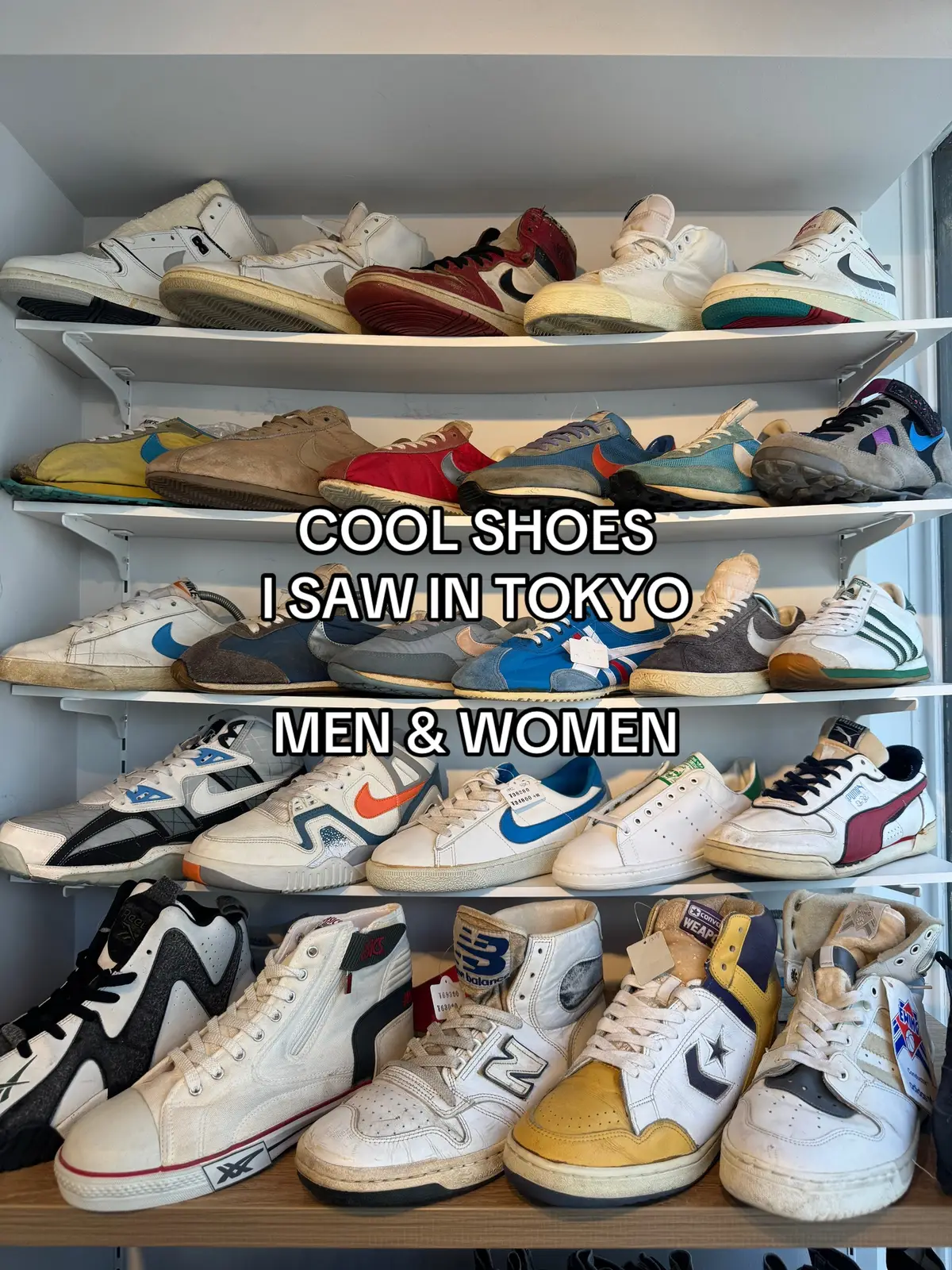 best selection of shoes i’ve seen in a long time #fyp #shoes #heels #sneakers #tokyo 