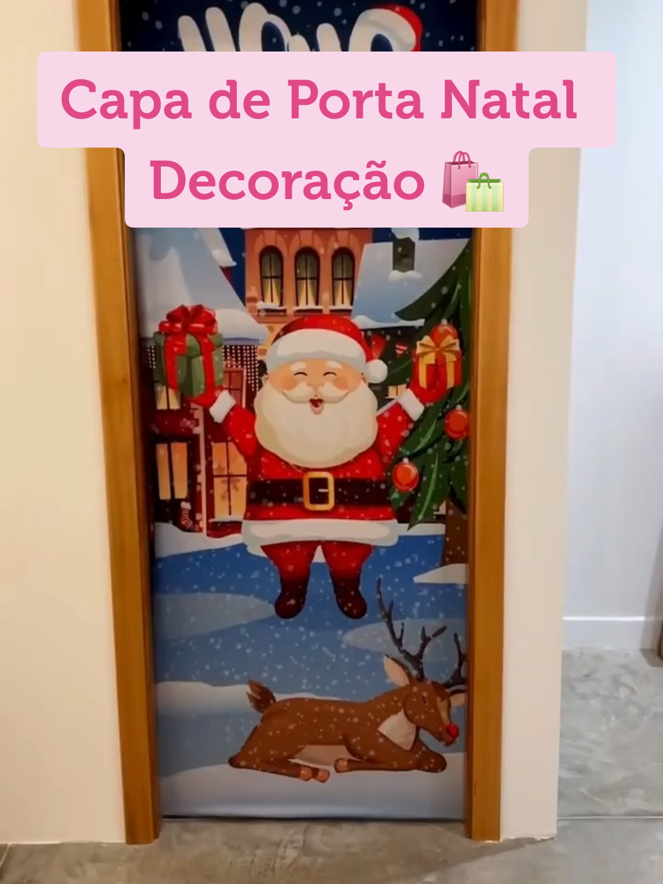 Capa de Porta Decoração Natal. O ID do produto copie e cole na shopee:BAB-GCJ-FEP   #viralvideos #virall #decoracaodenatal #decoracaodecasa #decoracao 