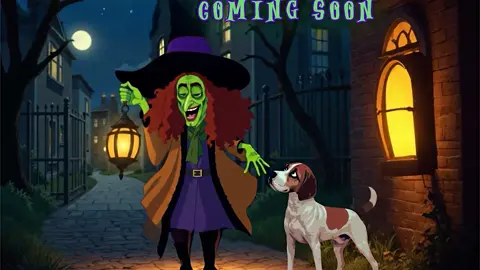 COMING SOON: The Green Grinning Witch Comes Out to Haunt the Night!  --STAY TUNED #hauntedmansion #borah #salemsblackhatsociety #salem #salemmassachusetts 