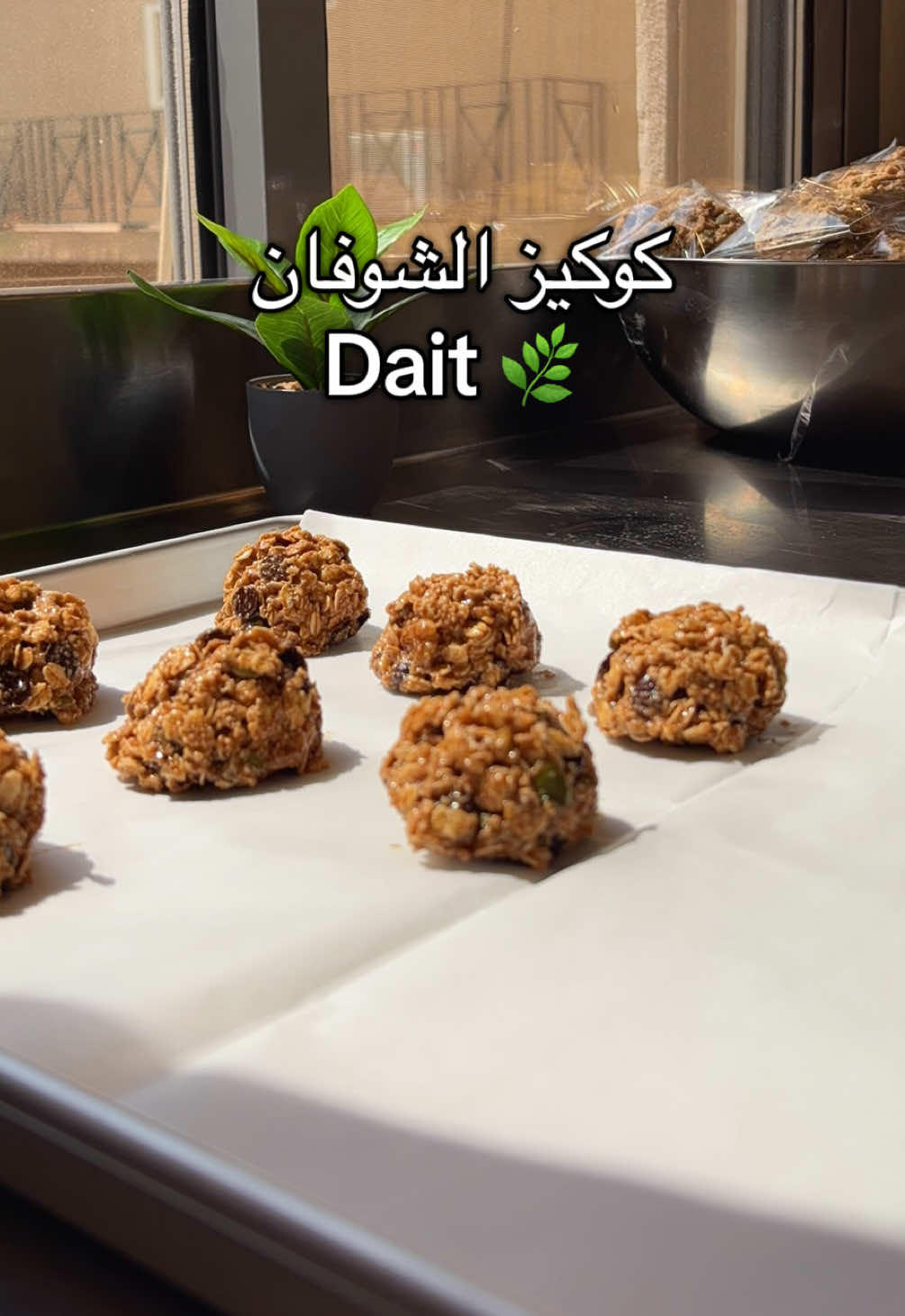 كوكيز خفيف ولذيذ.. مصنوعة من شوفان، بذور ومكسرات صحية  🍪💪 الطعم اللي يشبع شهيتك بدون تأنيب ضمير 😋 #كوكيز_صحي #دايت #كوكيز_الشوفان #جرانولا #granola 