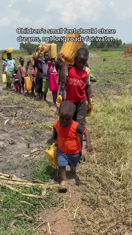 Every day, children walk miles under the hot sun just for a drop of water 💧. Together, we can bring clean water closer to them. ❤️ #SafeWater #HelpTheChildren @#TeamWater 