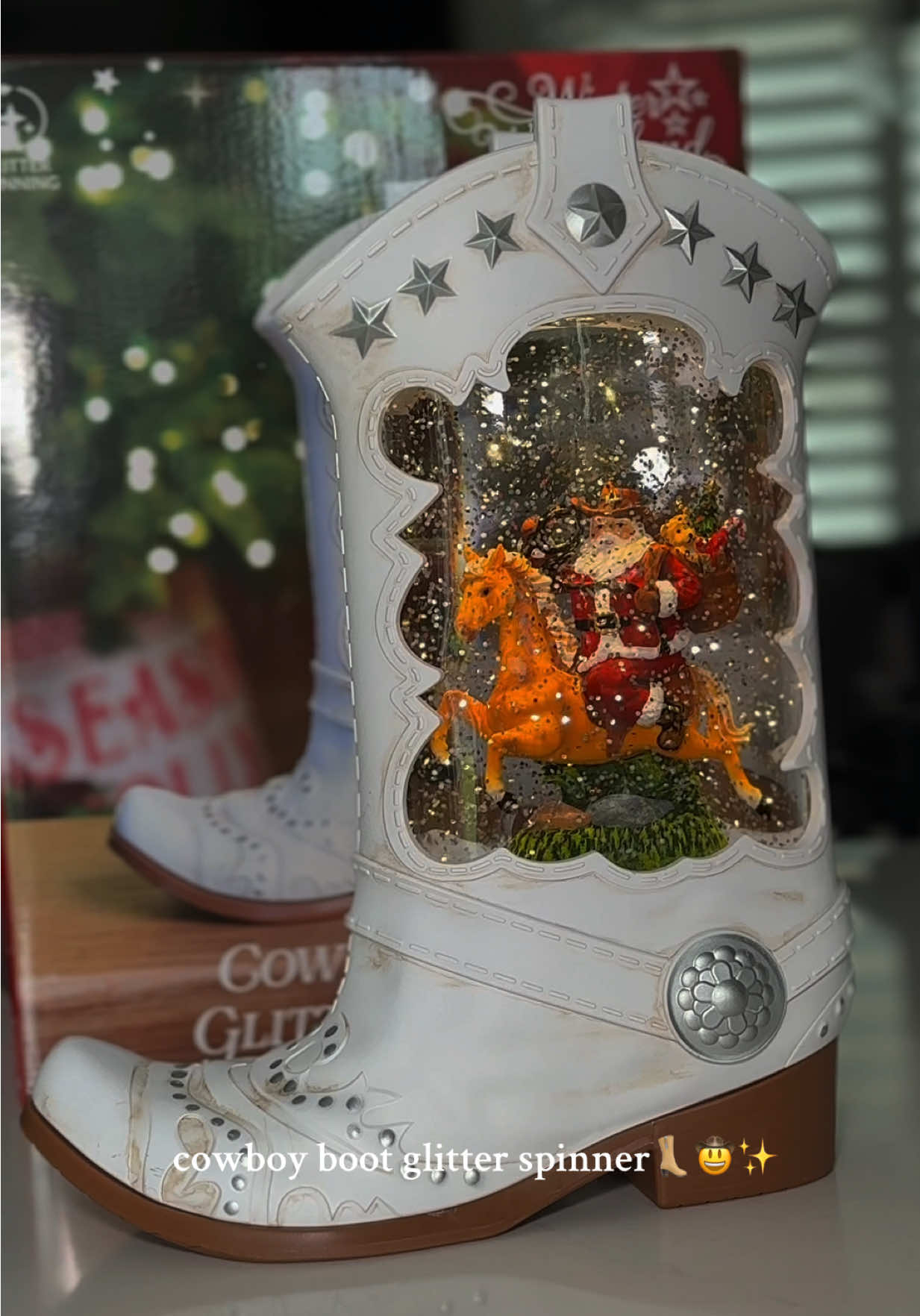 is it too early to be buying xmas decs👀🎅🏼🤠✨ @The Range  #christmascowboydecor #countrychristmasdecor #cowboyboot #cowboybootrange #fyp 