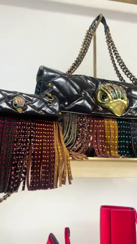 What bag do you guys wanna see next ? 💕 ( loving this fringe collection ) 🤎 @KURT GEIGER #foryoupage #fyp #kurtgeiger #viral #kurtgeigerbag 