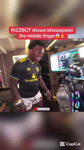 RIZZBOT shows Ishowspeed the middle finger😂 #ishowspeed #ishowspeedclipz #ishowspeedlive #robot #fyp 