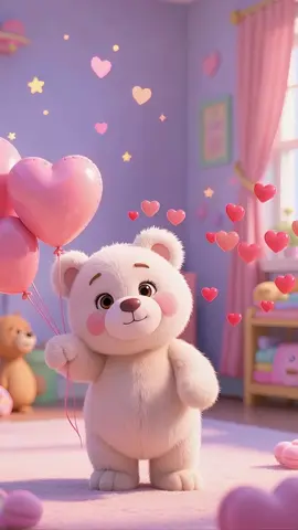 Little Teddy in love 💖🎈 ready to send kisses to everyone! 😘 Did you catch one? 🧸💌 #TeddyInLove #HeartBalloon #SendingKisses #CuteLove #LoveGift    