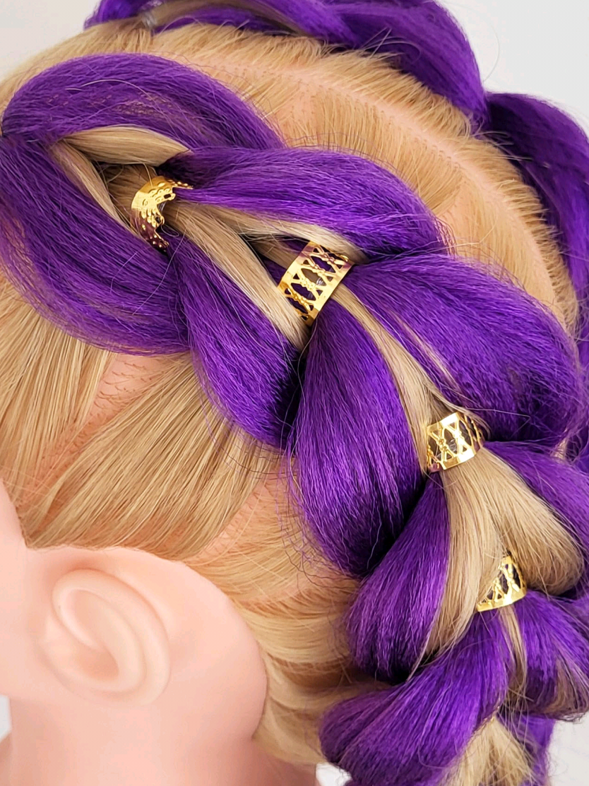 Easy Dragon Braids Using Hair Extensions ✨️  #dragonbraid #hairextensions #kanekalon #tiktok #cornrows 