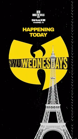 WuWednesday has arrived, straight from Paris 👐 Join @RZA now on @siriusxm Channel 43. #WuWednesday #WuTangClan 