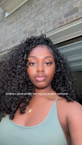 the best investment is own a good quality & affordable wig 🙌🏽 #burmesecurlyhair #curlyhair #halfwig #fyp #foryoupage 