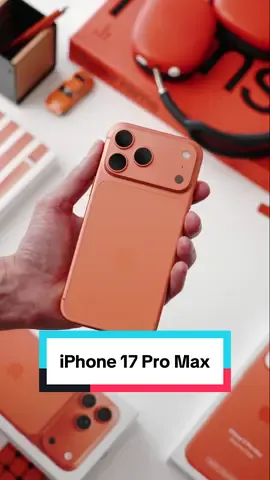 We FINALLY have an 🍊 iPhone. Here's the new iPhone 17 Pro Max in Cosmic Orange - thanks to everyone that messaged me about it, manifested it and just happy to see it happen.  More coming soon but enjoy this quick unboxing 🍊 #iphone #iphone17promax #apple #Tech #technology 