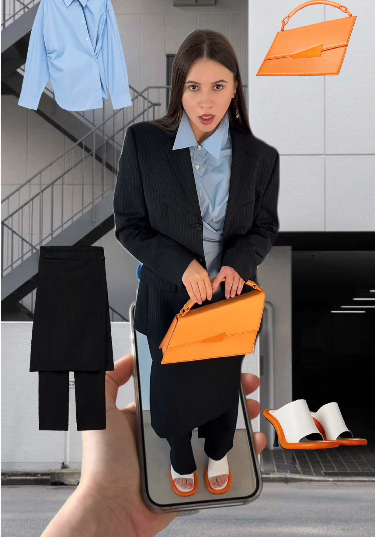 upgraded phone mock up idea for your next ootd reels🤳 what are we thinking?💕 #creativeediting #creatortips #contentcreator #ootdideas 