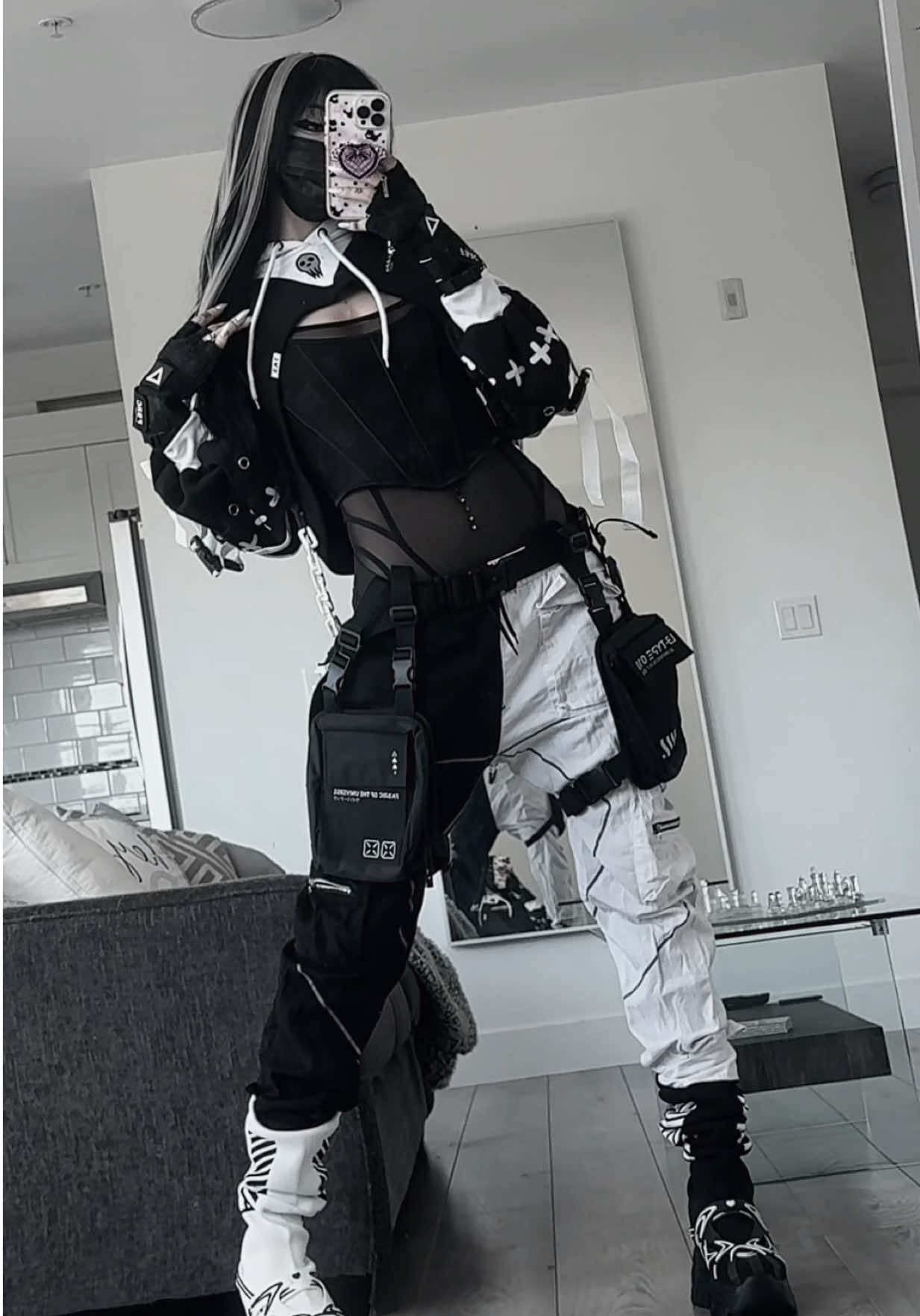 death the kid inspired techwear outfit #souleater #techwear @The Kigu Stop 