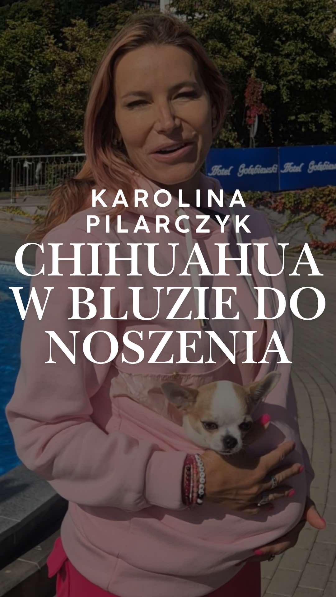 A czy Ty juz masz swoją bluzę do noszenia psa? Karolina Pilarczyk i Turbo już mają swoją 🩷 #bluzadonoszeniapsa 