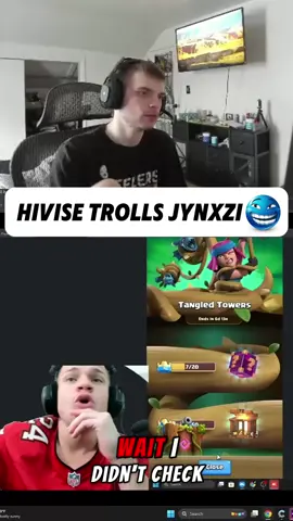 Hivise trolling jynxzi 😭💀 #hivise #jynxzi #fyp #clashroyale #hivisetrollingjynxzi 