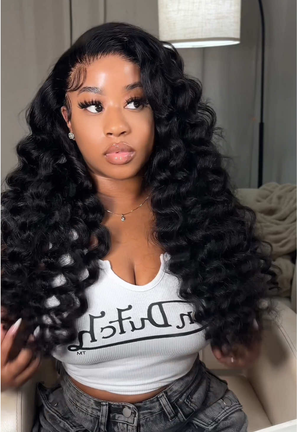 A Curly flipover with deepwave hair 🤌🏽   NEW In 7x6 deep wave wig 10 out 10!!! I love sterly!!!!!!!  @sterlyhair_shop  #curlyhair#flipoverquickweave #flipovermethod#curlyflipover#wigtok 