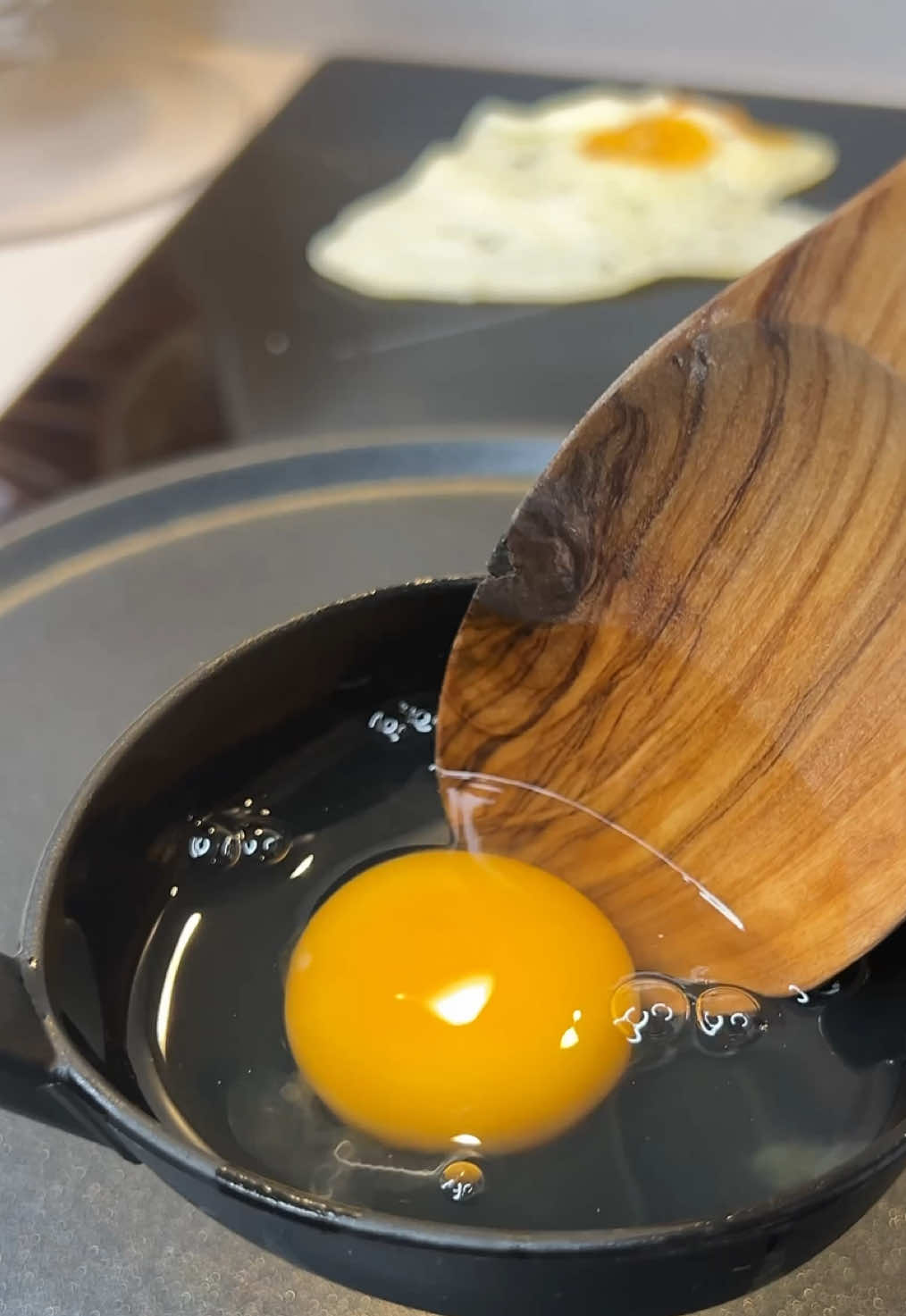 Fried delicious poached eggs