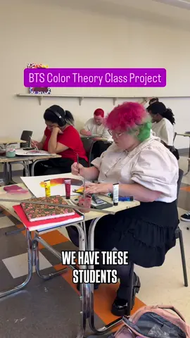 🎨 Color theory just got a creative twist. Students reimagined the classic color wheel using the full spectrum and their own imagination to build something bold and new. It’s all part of learning how to apply color principles in the world of commercial art. ➡️ Explore our Illustration Program on our website! #colortheory #illustration #artclass #behindthescenes #nashvilletn 