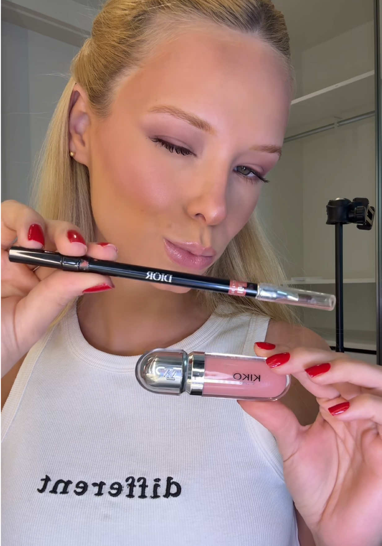 My favorite lip combo 🎀  @Diorbeauty nude look 100 @kikomilanobr Hydra Lipgloss 06 Beauty by @Saskya Paim 