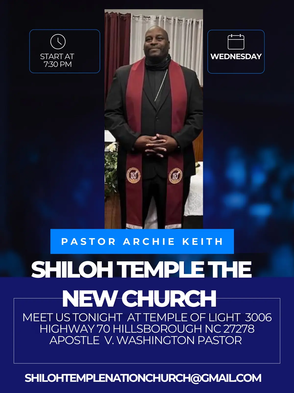 North Carolina Area , Meet Us Tonight At Temple Of Light , Hillsborough NC , It’s Going To Be Good .