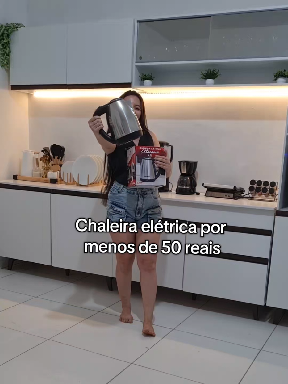 Chaleira elétrica por menos de 50 reais, Link com desconto 🤭  #chaleiraeletrica #tiktokshop 