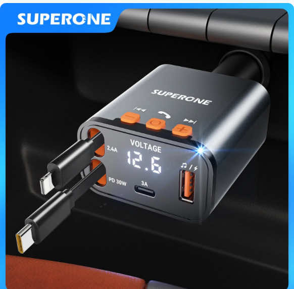 #viral cargador para tu vehículo con Bluetooth