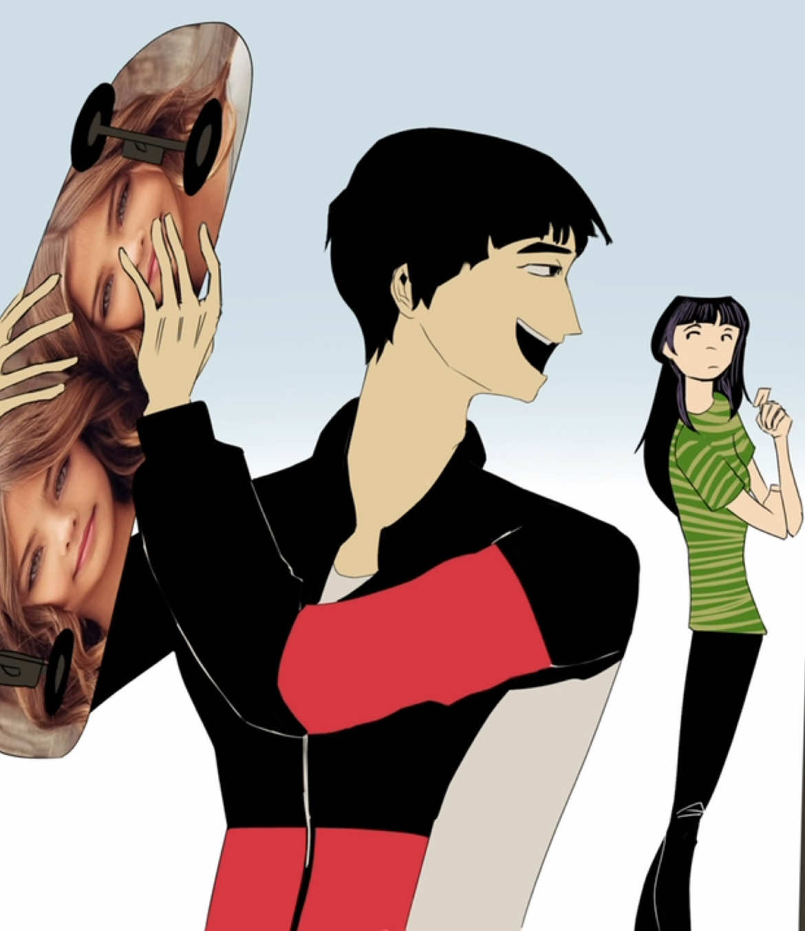 this is canon I was the girl skateboard #whc #LanguageLearning #weakhero #weakheroclass1 #fyp #funny #sieun #suho #yeongi #jihoon #fanart #skateboard 