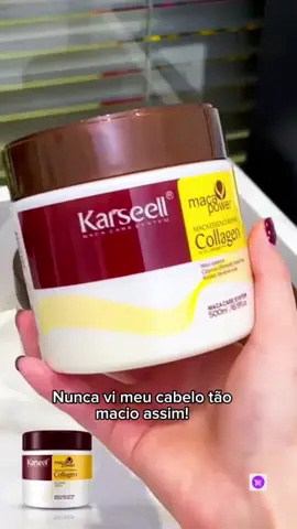Máscara Karseell de Colágeno 💆‍♀️💖 Comente “EU QUERO” que eu te envio o link e você garante o seu! 🔗#cabelosaudavel #shopee 