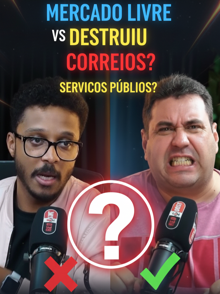 Mercado Livre destruiu os Correios? Debate acalorado sobre serviços públicos. Debate no redcast cm Tamir Felipe e Engenheiro Léo (Eng Léo)#redcast #cortes #EngLeo #EngenheiroLeo #Tamir #TamirFelipe #Debate #Correios #mercadoLivre