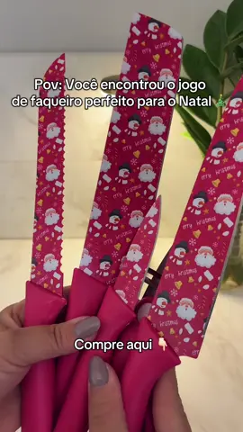 Eu achei o jogo de faqueiro natalino mais lindo aqui do TikTok Shop 🫶🏻♥️🎄 Garanta já o seu também 😍 . . #tiktokshopbrasil #faqueiro #natal #talheres #casa 