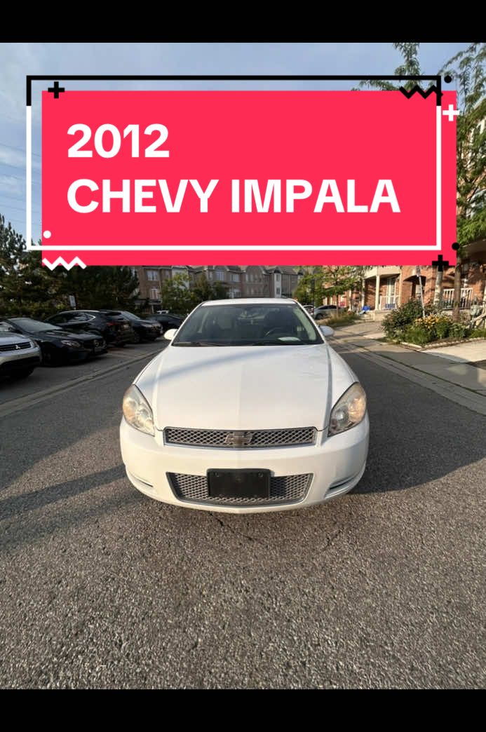 🚘 2012 Chevrolet Impala LT – ONLY 114,590 km! ✅ Low kms for the year (barely driven) ✅ 6-Cylinder – smooth & powerful ✅ Super clean inside & out ✅ Cold A/C + hot heater ✅ New brakes & fresh oil change ✅ Spacious sedan – comfy for family or long drives ✅ Large trunk + great fuel efficiency ✅ Reliable daily driver – ready to go! 🔥 Selling FAST – first come, first serve! 📩 DM for price & test drive today #ChevyImpala #LowKM #UsedCars #CarDealCanada #ForSale  