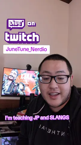 I'm your Sensei June!! On live now!! come to my twitch and make learning fun for you 😀  #Japaneseteaching #japaneseslang #twitch #EU #onichan #UK #JuneTune #LanguageLearning #teachjapanese #sensei #LanguageLearning #teachjapanese #japanese #slang #Apex #twitchstreamer 