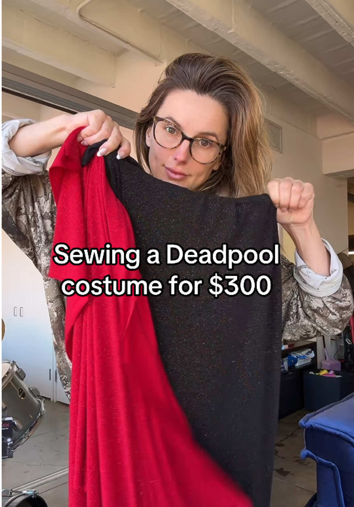 Sewing a Deadpool costume for a customer for $300 