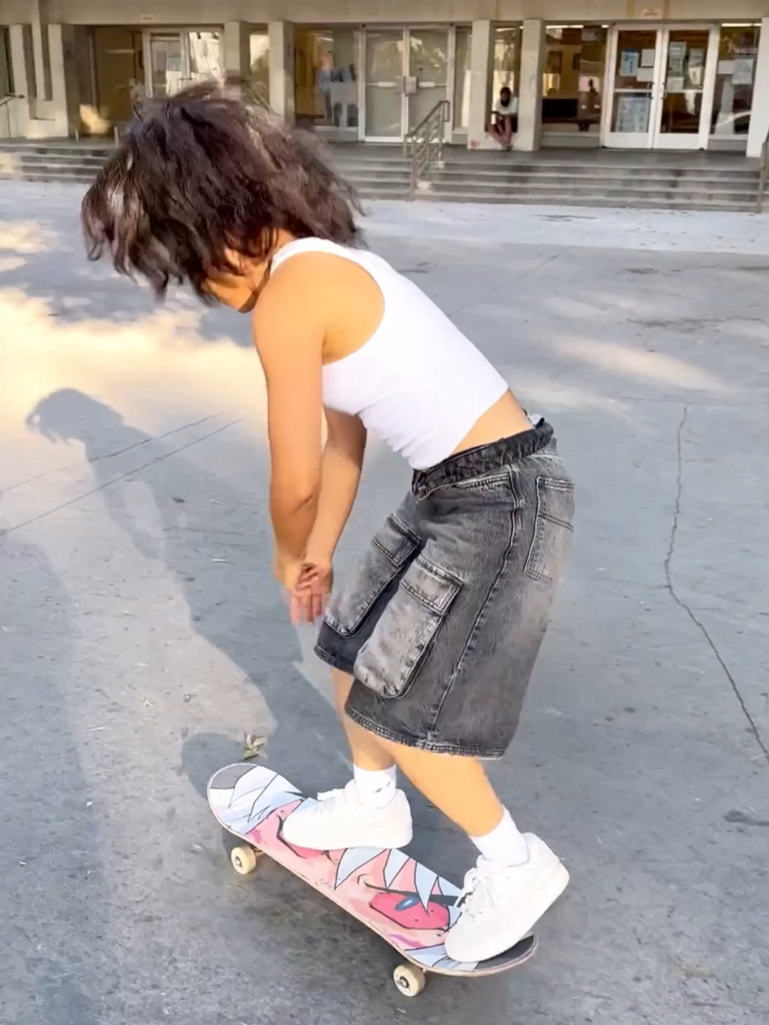 Last clip how Im laying when they close the lid ⚰️☠️ Shop my grip tape👆🏽🐉🛹 #skate #skateboard #Skateboarding #skatelikeagirl #skatergirl #skateboardingisfun #iloveskateboarding #skateeverydamnday #skatelife #liltakeout #foryou #fyp #StreetStyle #SENDIT #girlpower #fypシ #skater