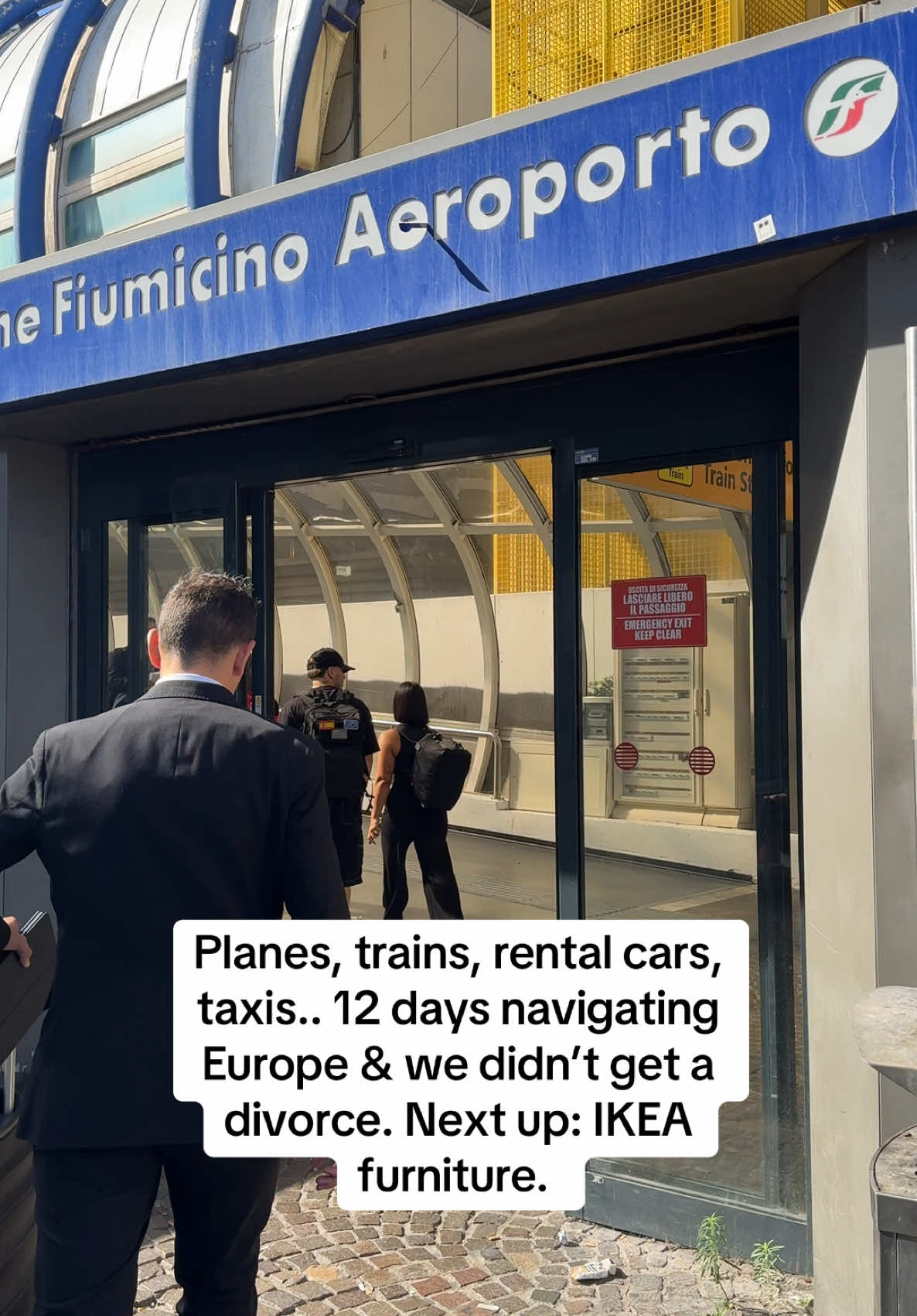 Foreign travel is 😮‍💨. We survived but if we had to do the round-a-bouts in London it would have done us in. #travel #marriagehumor #transportation #language #fyp 