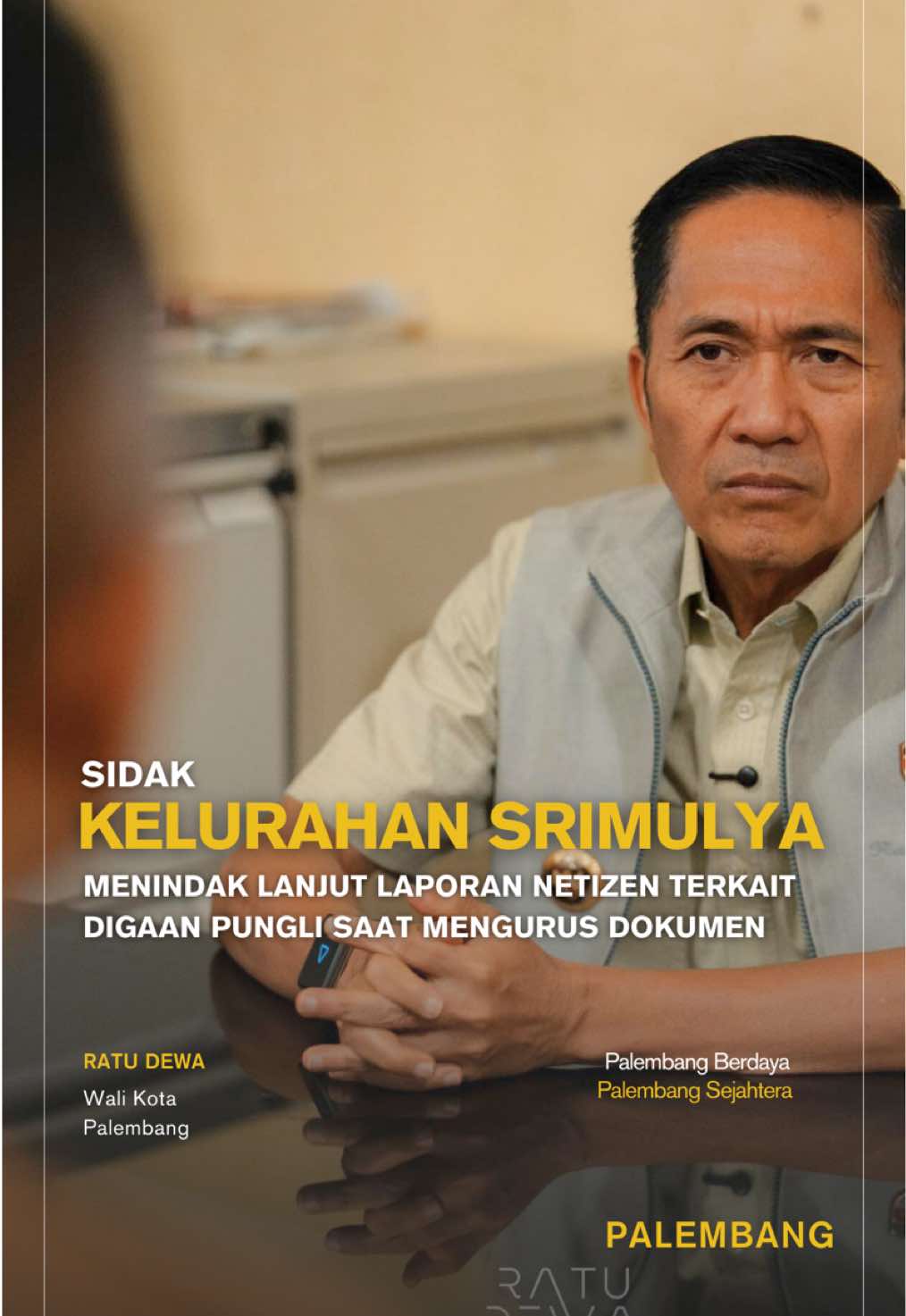 Cek langsung kelokasi laporan warga terkait indikasi pungli pelayanan kelurahan. 