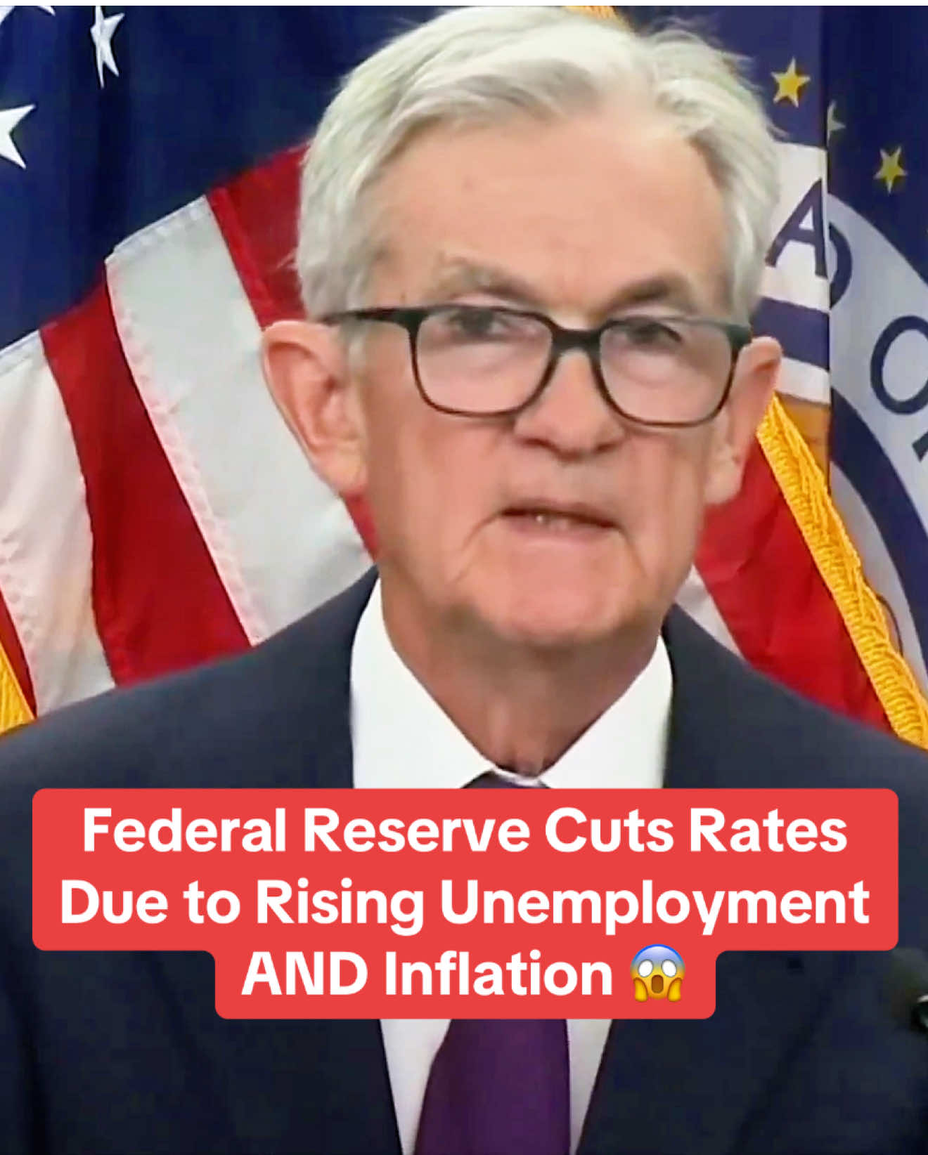 BREAKING: In a stunning moment, Fed Chairman Jerome Powell just admitted that President Trump’s economy has both increased inflation and slowed job growth. But the price of eggs…🤨  #economy #federalreserve #politics #interestrates #fyp 