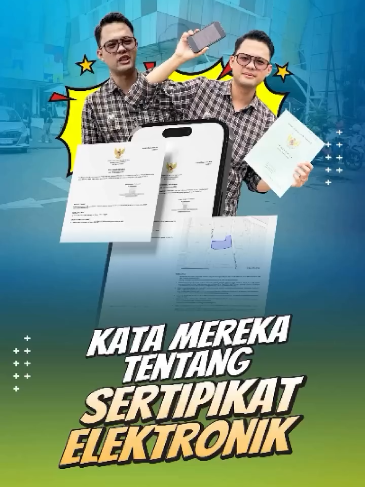 Halo #SobATRBPN, Kementerian ATR/BPN telah resmi merubah sertipikat tanah analog menjadi elektronik dengan berbagai kemudahan dan keamanan yang telah disempurnakan.  Mari simak bersama gimana kata masyarakat tentang sertipikat elektronik melalui video berikut ya, Sob☝🏼  Tunggu apa lagi? segera alih media sertipikat tanahmu menjadi sertipikat elektronik 🙌🏼  #IndonesiaLengkap #ATRBPNKiniLebihBaik #ATRBPNMajudanModern #MelayaniProfesionalTerpercaya