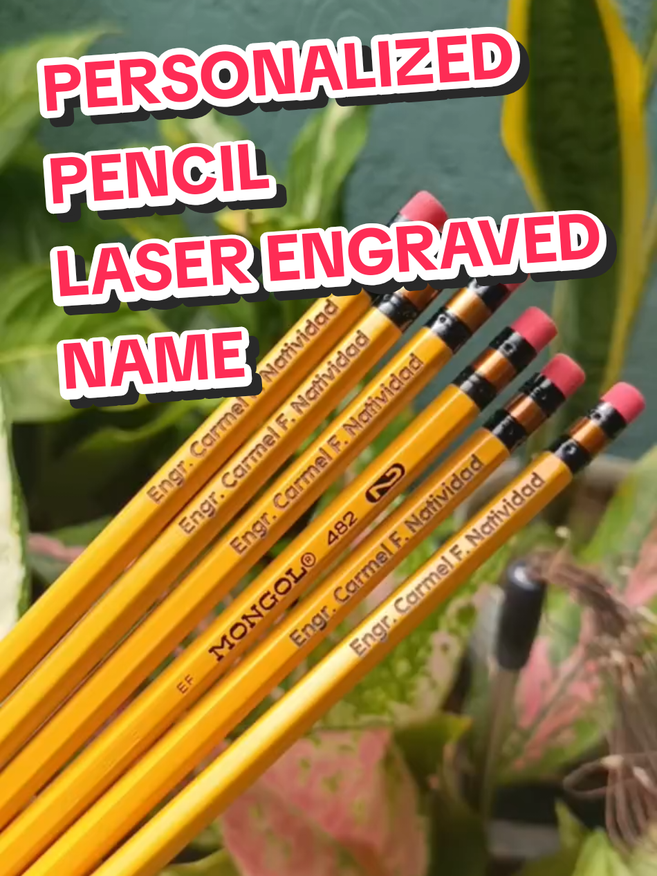 Personalized Pencil with Laser Engraved Name #mongol #pencil #laserengraving #personalized #boardexam 