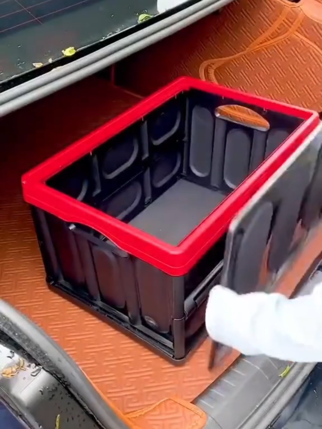 30L Plastic Foldable Auto Organizer  Car Organizer Trunk Storage Box Backup storage box#fyp #trending 