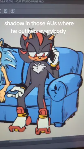maybe this is sonic finally getting payback for that one time shadow did the same thing #shadowthehedgehog #sonicthehedgehog #sth #art 