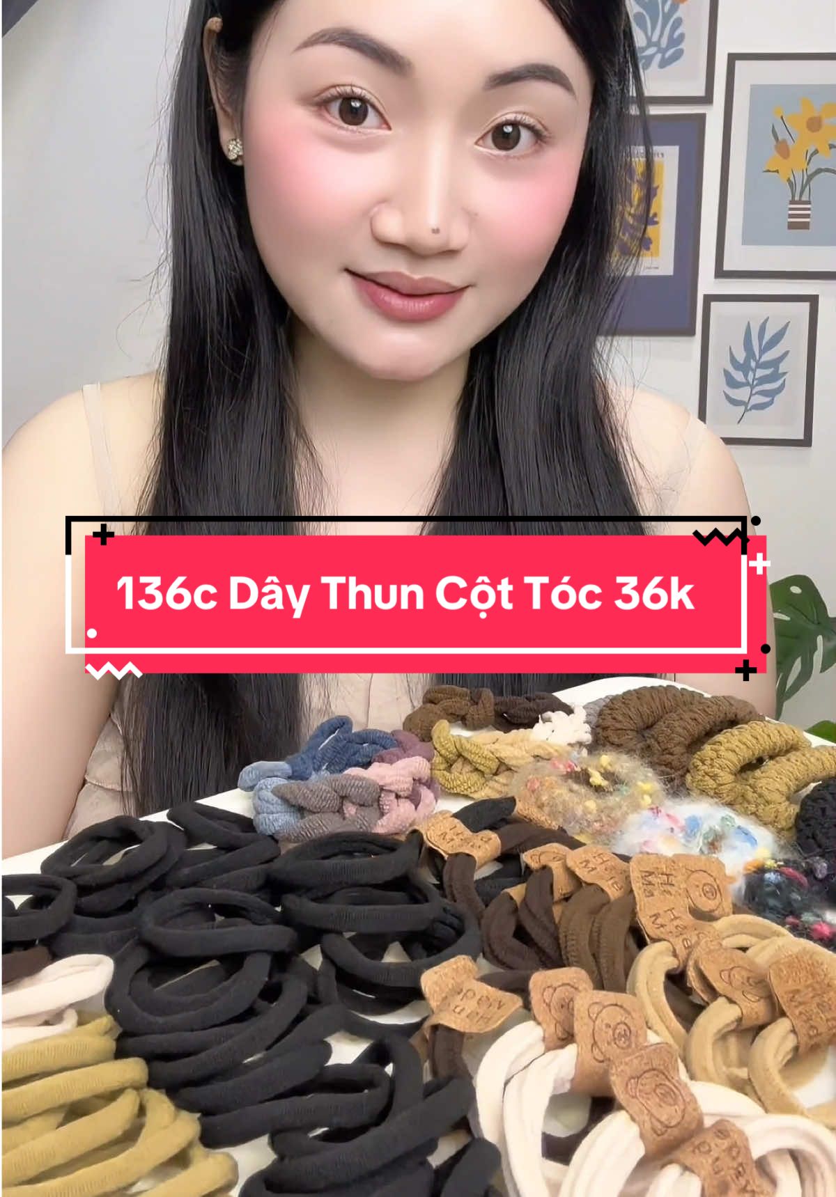 Deal hời trong tháng 136c dây thun cột tóc giá chỉ còn 36k. Không săn là tiếc lắm đó nha #daythuncottoc #daychunbuoctoc 