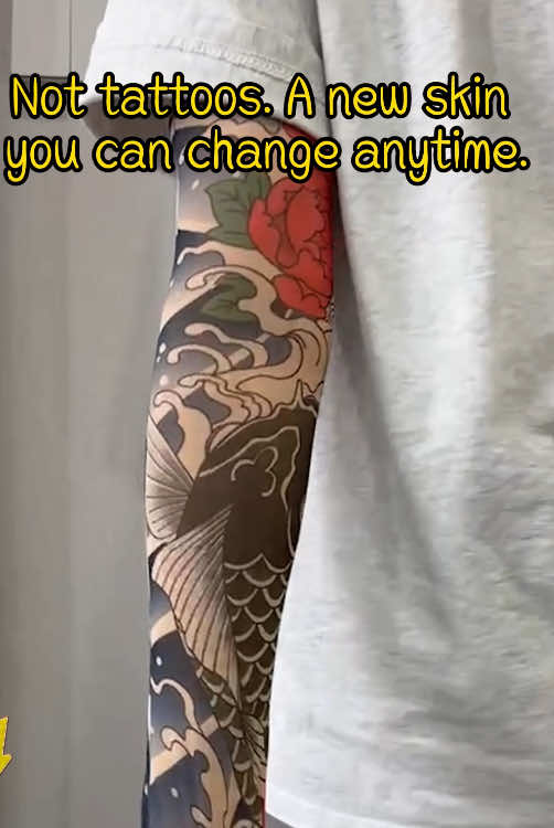 Not tattoos. A new skin you can change anytime.#fyp #tiktokshop #tattoo 