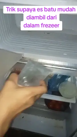 #trik supaya es batu mudah diambil dari dalam freezer #fyp 