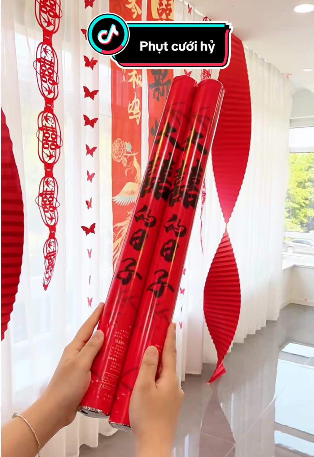 Phụt hỷ cưới với thiết kế tinh tế, sang trọng #habidecor #phuthycuoi #phaodamcuoi #phaogiay #phuthy 