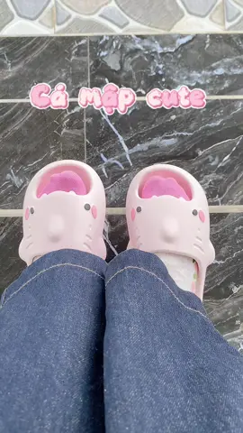 Dép cá mập xinh yêu quá nè #giaydepnu #depcute #depbanhmi #depxinh #xuhuong 