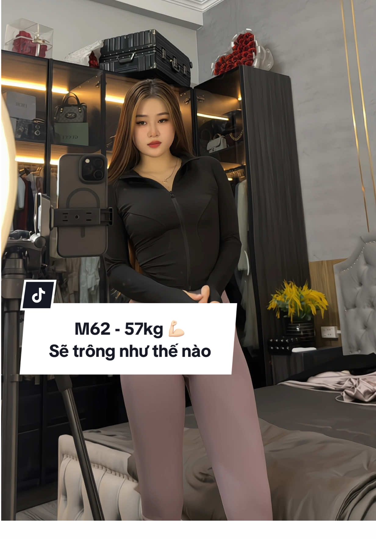 Trả lời @Thanh Thanh 🍀 Không những 55kí mà tuii còn lên 57kí rồi nhaaa🙄🤣#quansuthach #body #lananh1602 #xuhuongtiktok #trend 