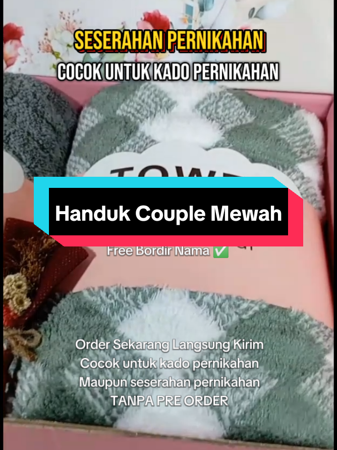 Seserahan pernikahan handuk couple premium free ucapan dan free paperbag cocok untuk kado pernikahan sahabat  #seserahan #weddingday #kadopernikahan #seserahanpernikahan #handukpremium 