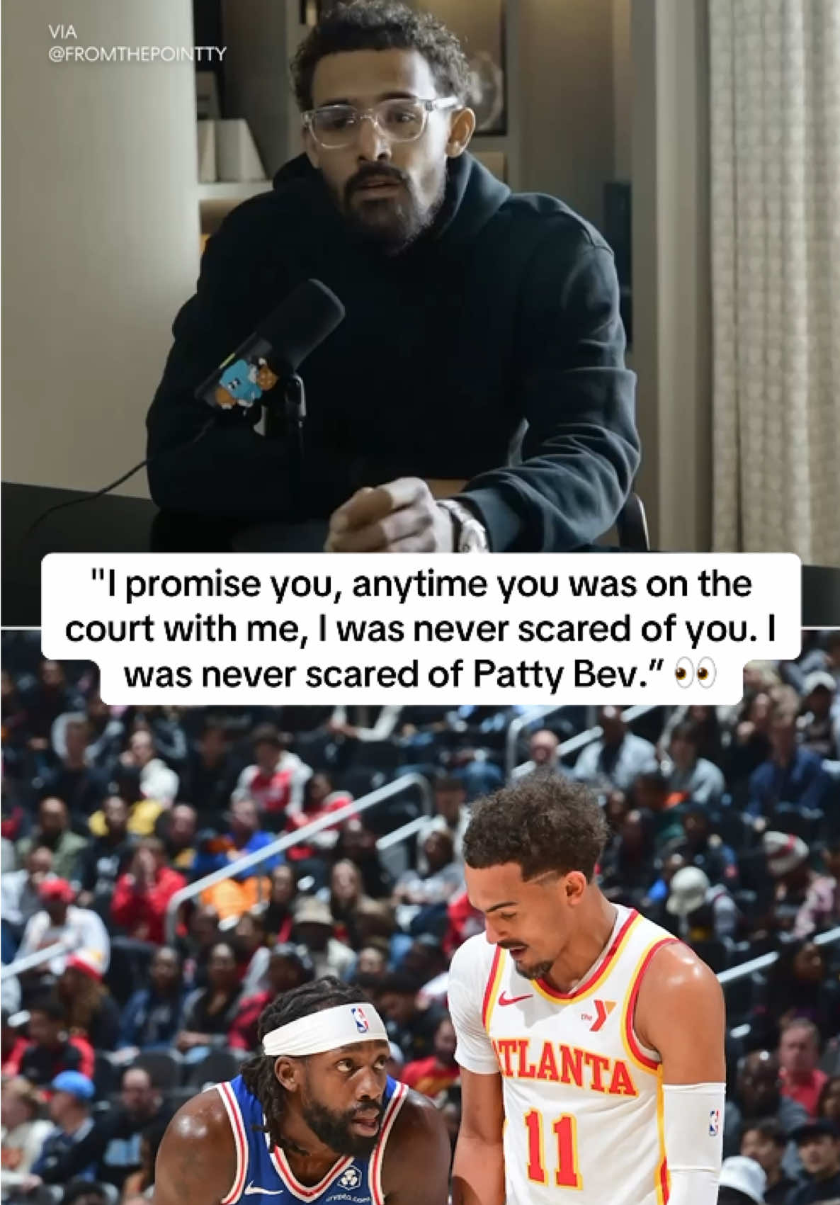 Trae Young had some choice words for Patrick Beverley 😬 (via @fromthepointTY/X) #NBA #basketball #traeyoung 