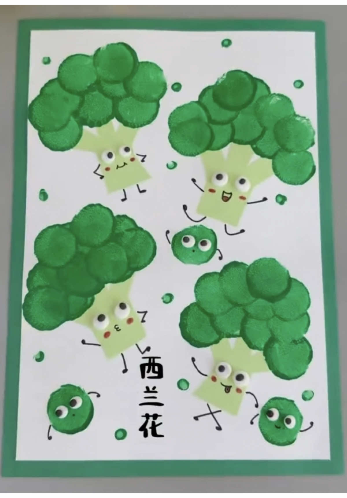 Broccoli craft tutorial and easy to follow steps #craftideas #artideasforkids #papercraft #papercrafting #diycraftideas 